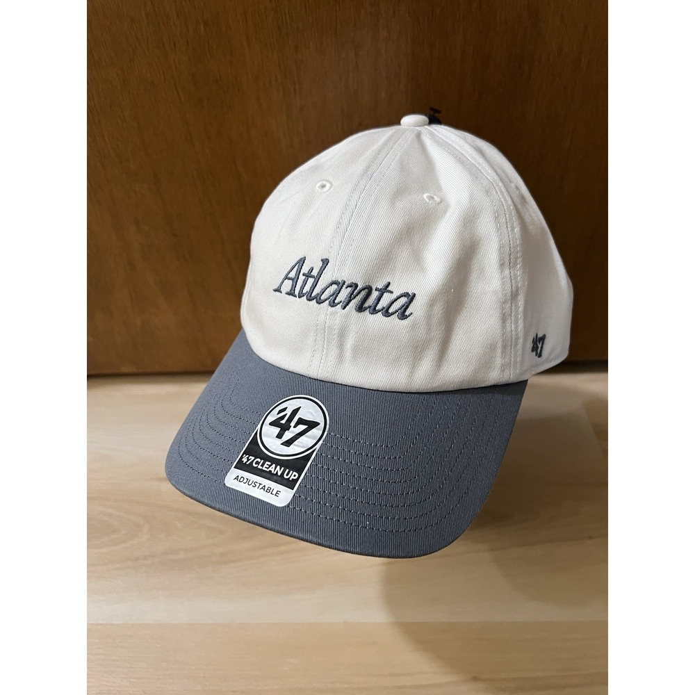 47 Brand Atlanta Braves‎ Foundation Cleanup Cap System Blue Sand Adjustable Hat